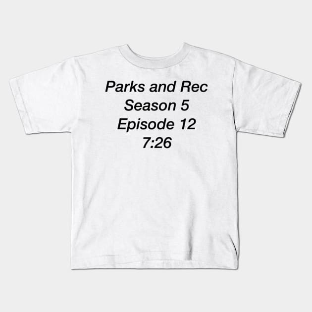 Parks and Recreation Refrence Kids T-Shirt by CMORRISON12345